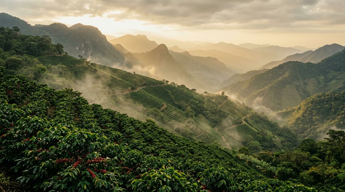 La altura — El café de Chiapas crece en pendientes altas, donde el grano madura despacio y gana carácter.